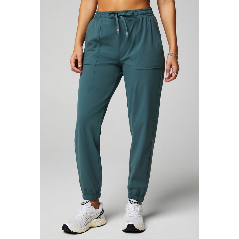Fabletics The One Jogger Storm Slate Green XL NWT Workout Pants Inseam 28"
